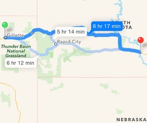 Day 4: Gillette, WY to Oacoma, SD