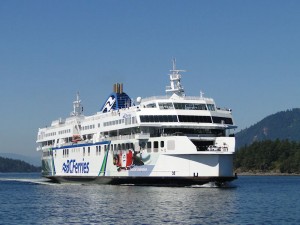 Close encounter with a BC Ferry north of Sidney