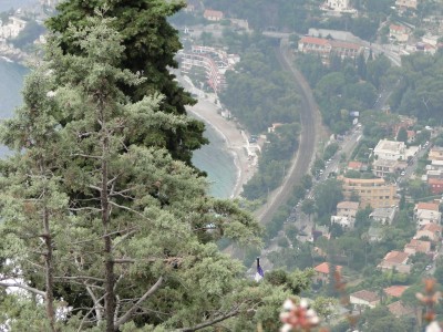 Looking nearly straight down to the Basse Corniche