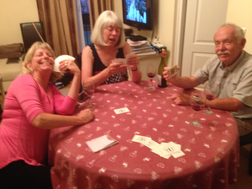 Typical after-dinner game of hearts